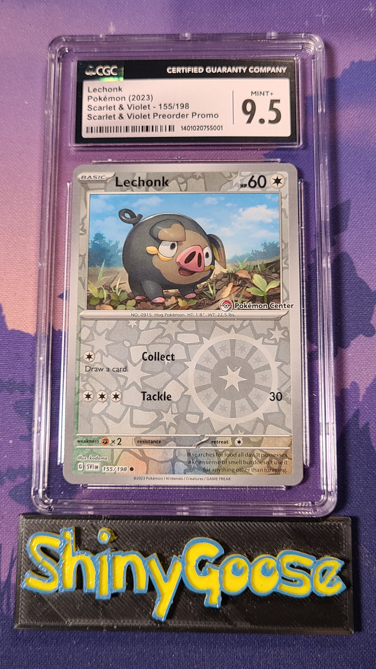 (Graded) Lechonk Pokémon Center Promo CGC 9.5